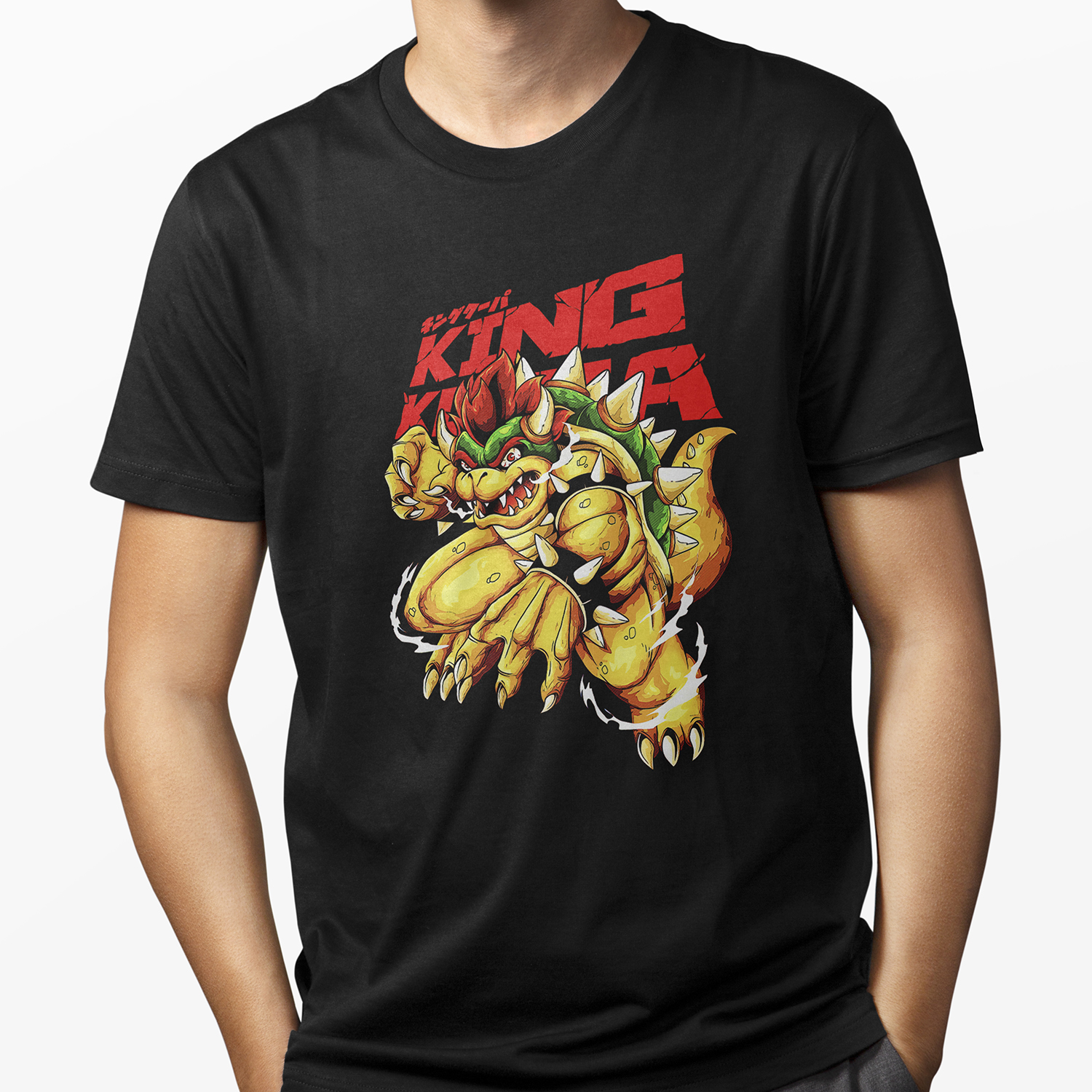 Playera para hombre King Koopa Bowser Retro XOLO