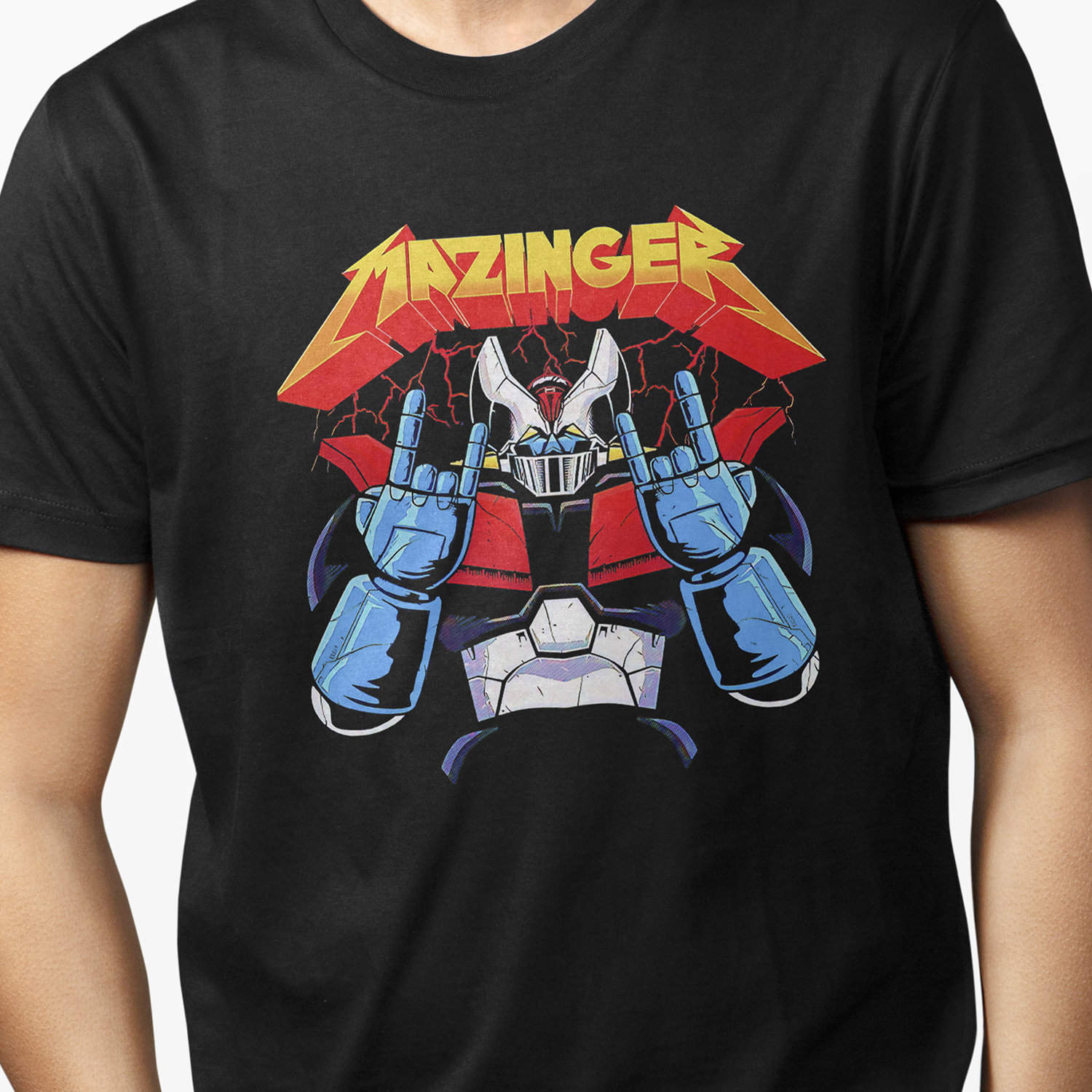 Playera para hombre Mazinger Z Rock Power XOLO