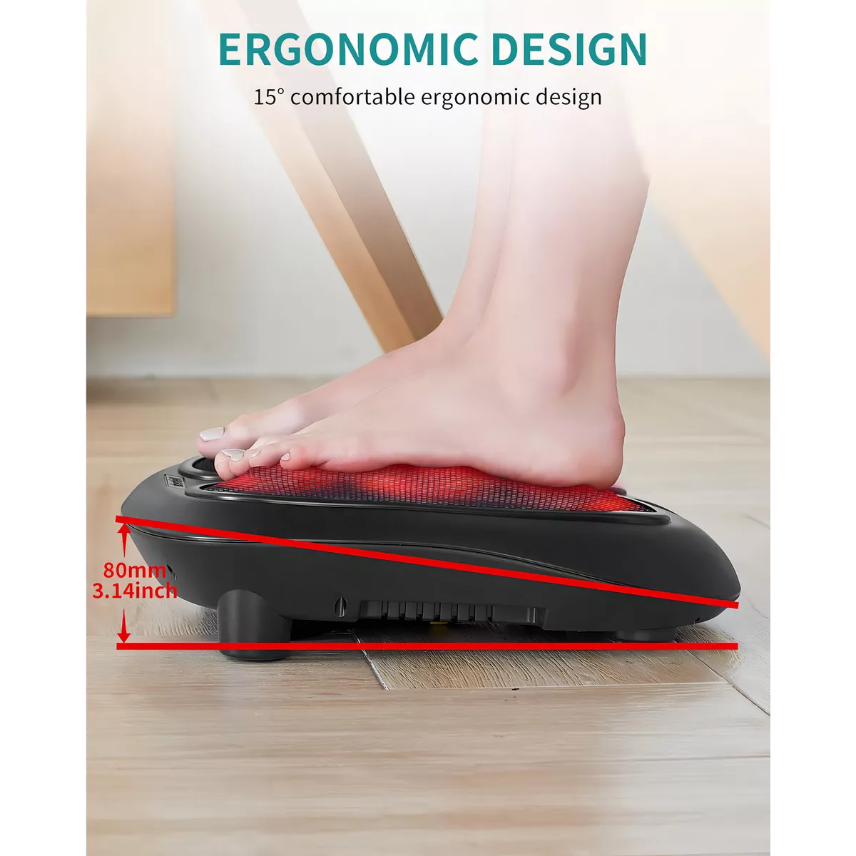 Masajeador De Pies Nekteck Shiatsu Color Negro