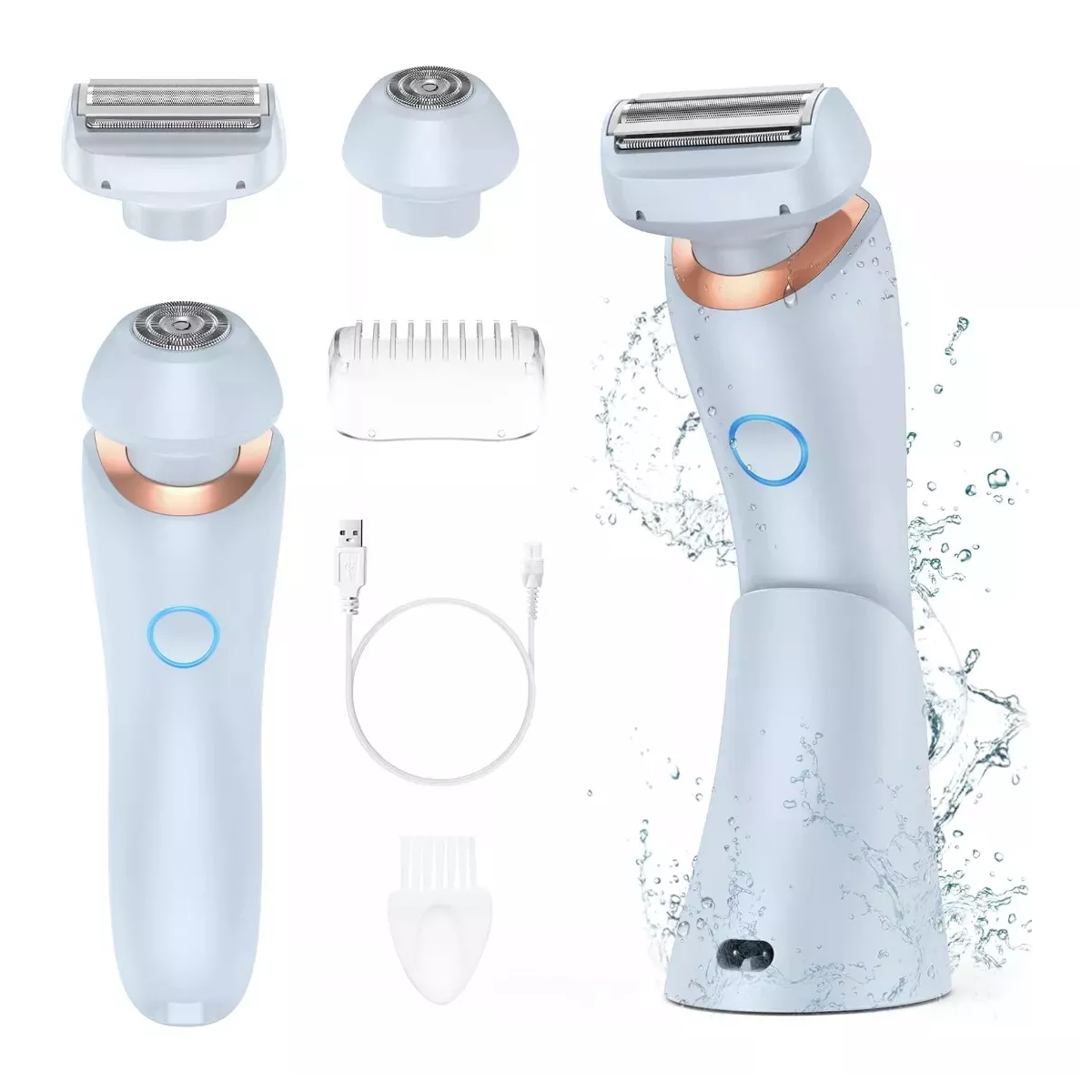 Depiladora Eléctrica Afeitadora Facial Cuerpo Portátil 2en1