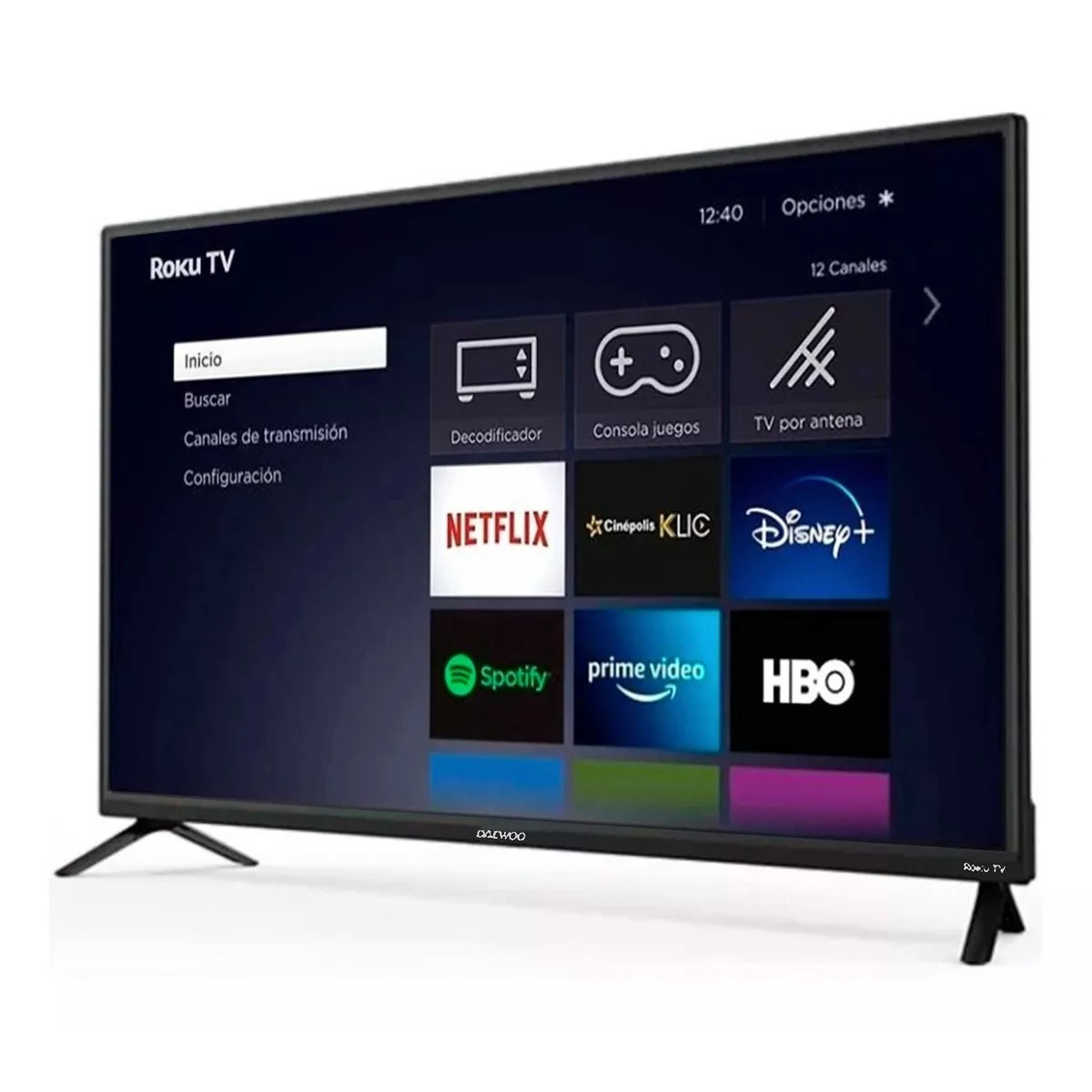 SmartTV Pantalla 32" DAEWOO HD streaming ROKU TV LED HDMI
