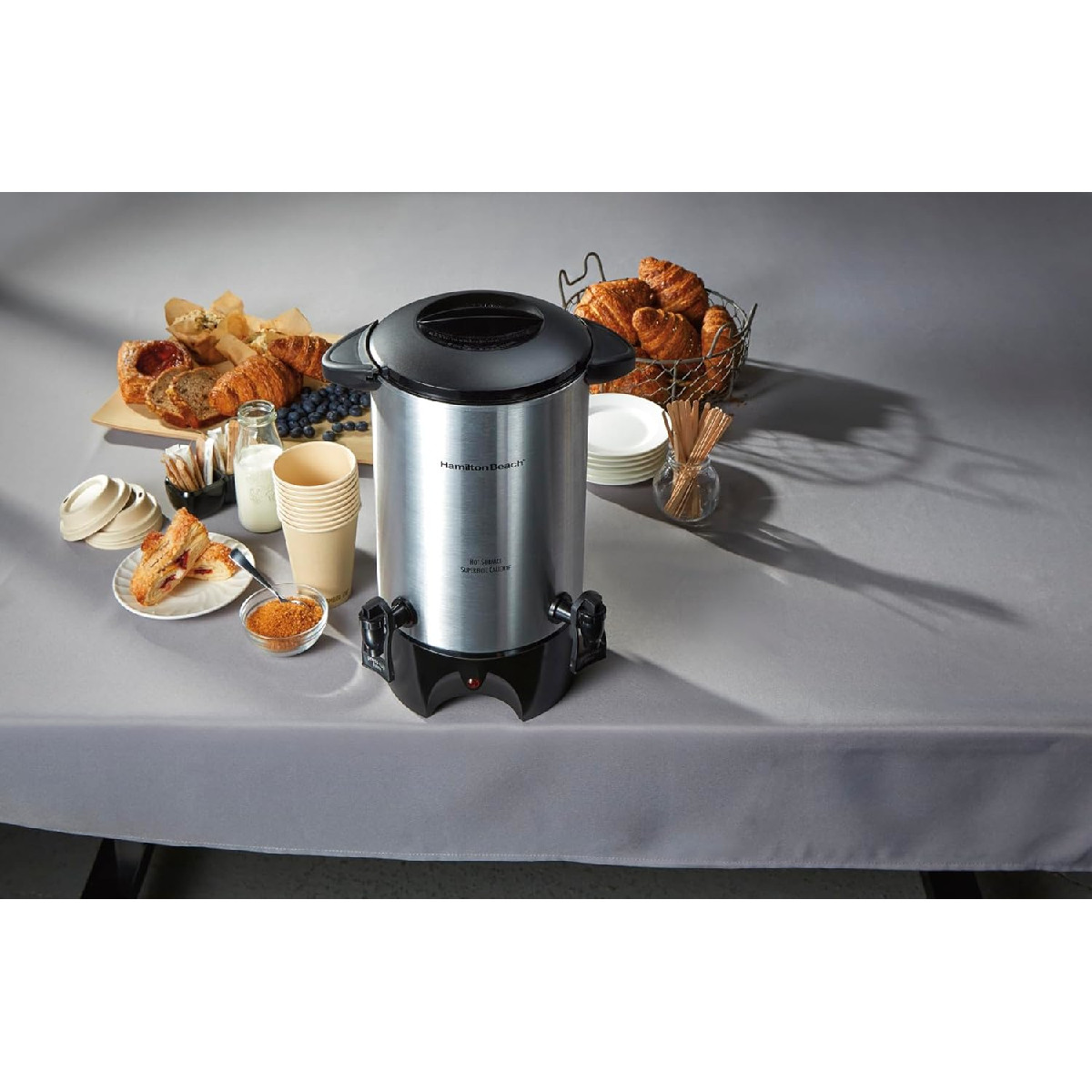 Cafetera Urna Hamilton Beach 45 Tazas Doble Llave Acero Inox