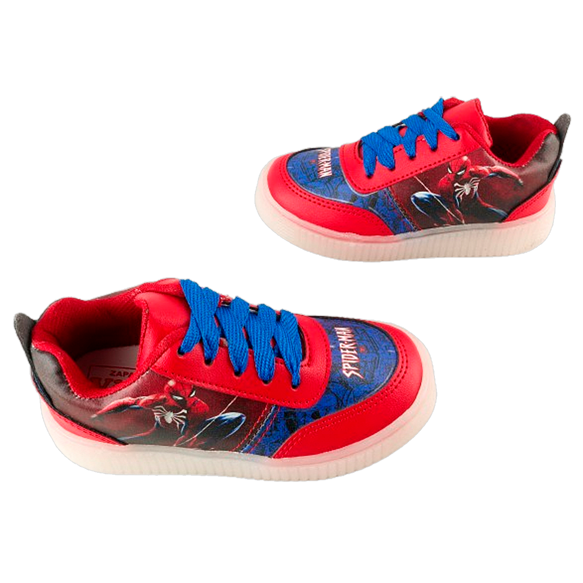 Tenis Niño Hombre Héroe Araña Luces Leds Vengadores 770-RJS