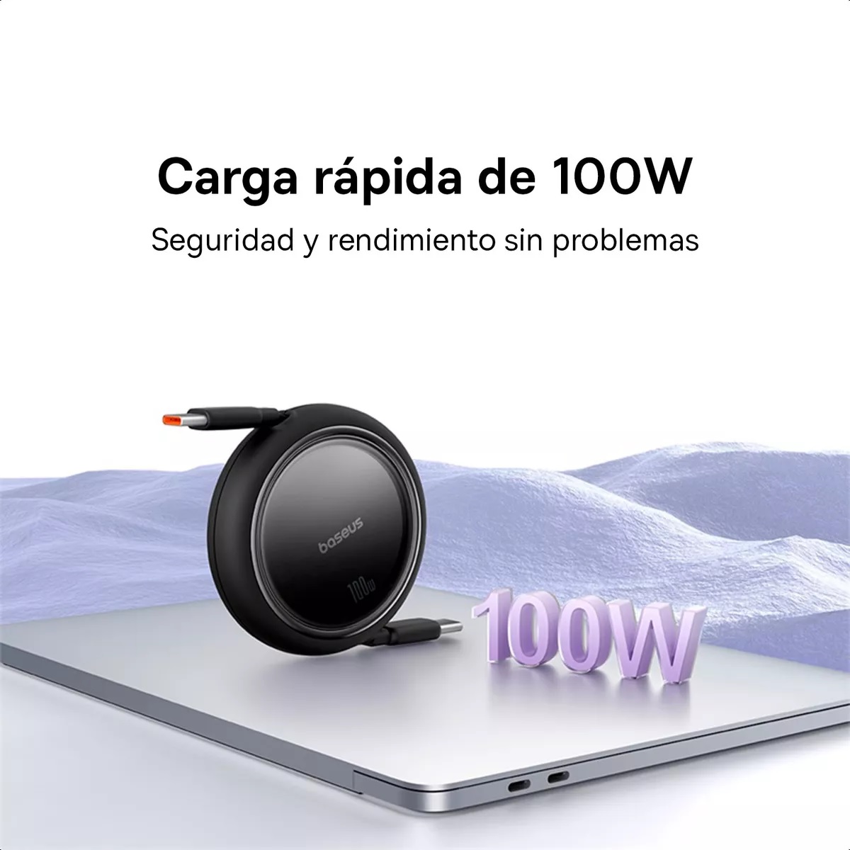 Cable Retráctil Tipo C A C De 100w Para iPhone, 1m