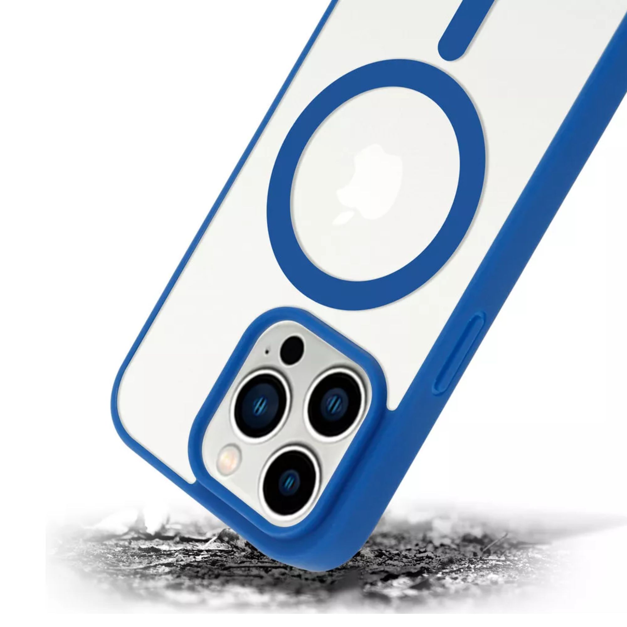 Funda Para iPhone Magsafe Uso Rudo + Cargador Inalámbrico Iphone 11 Color Azul
