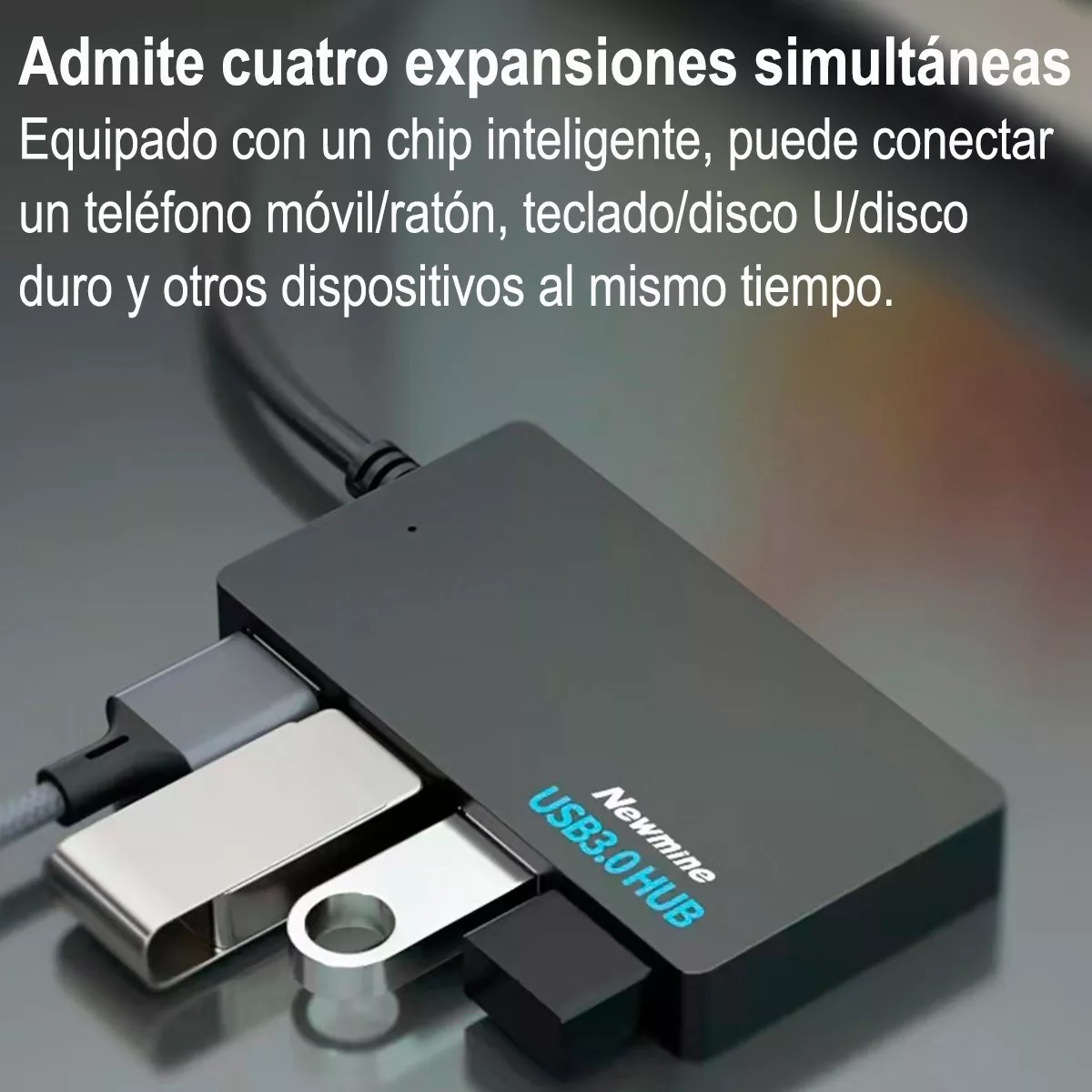 Conector Múltiple Usb 3.0 De 4 Puertos
