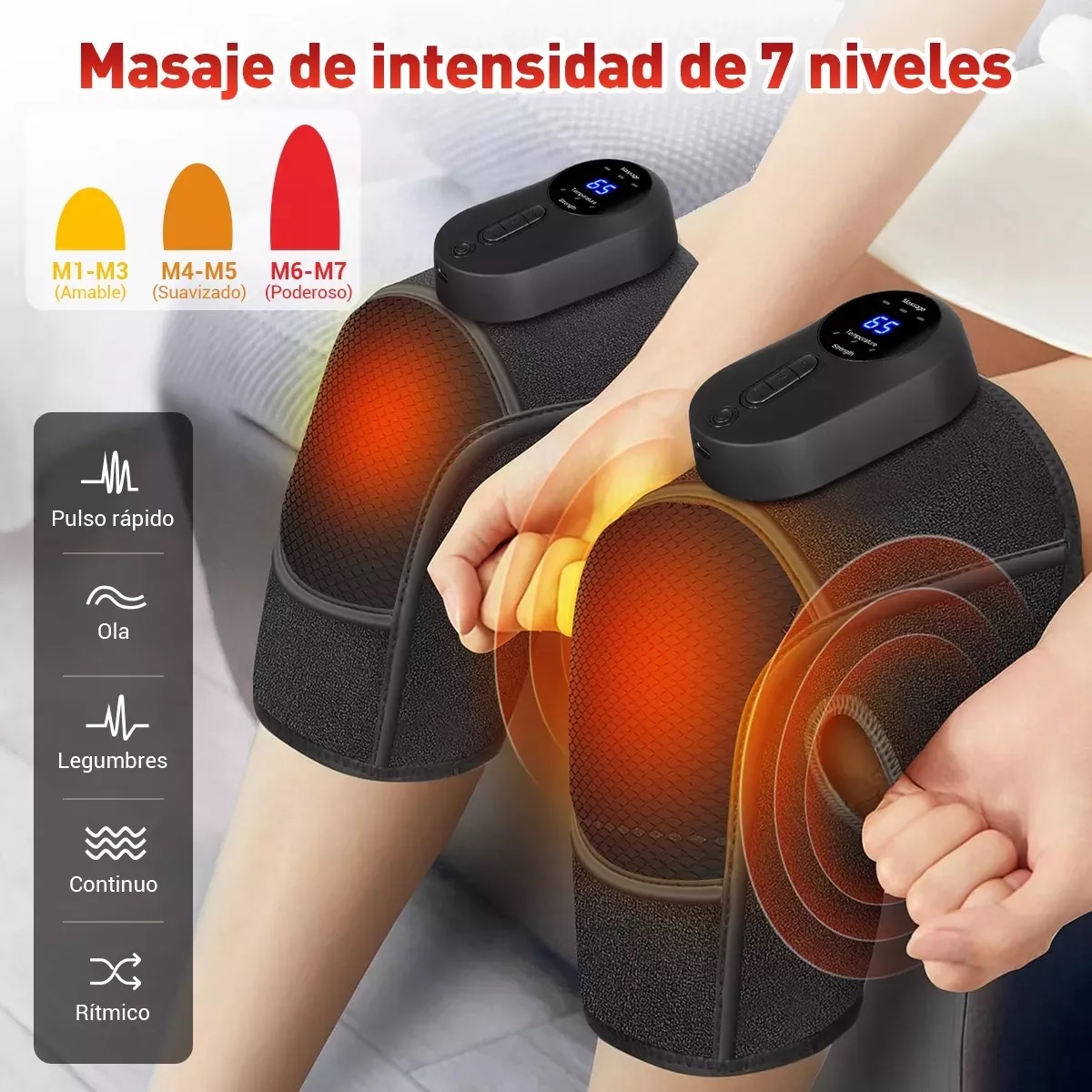 Par De Masajeadores De Calentados Multifunción Vibrador+lcd