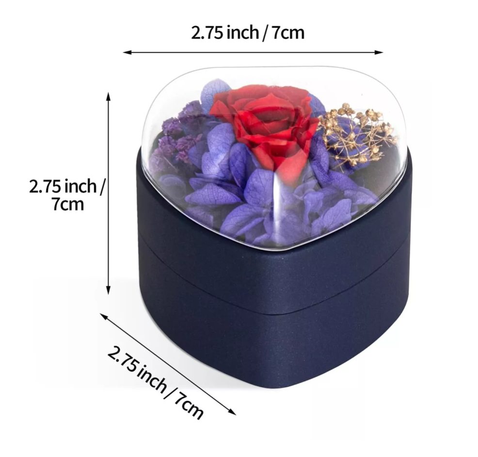 Caja Para Anillos De Compromiso En Forma De Corazón
