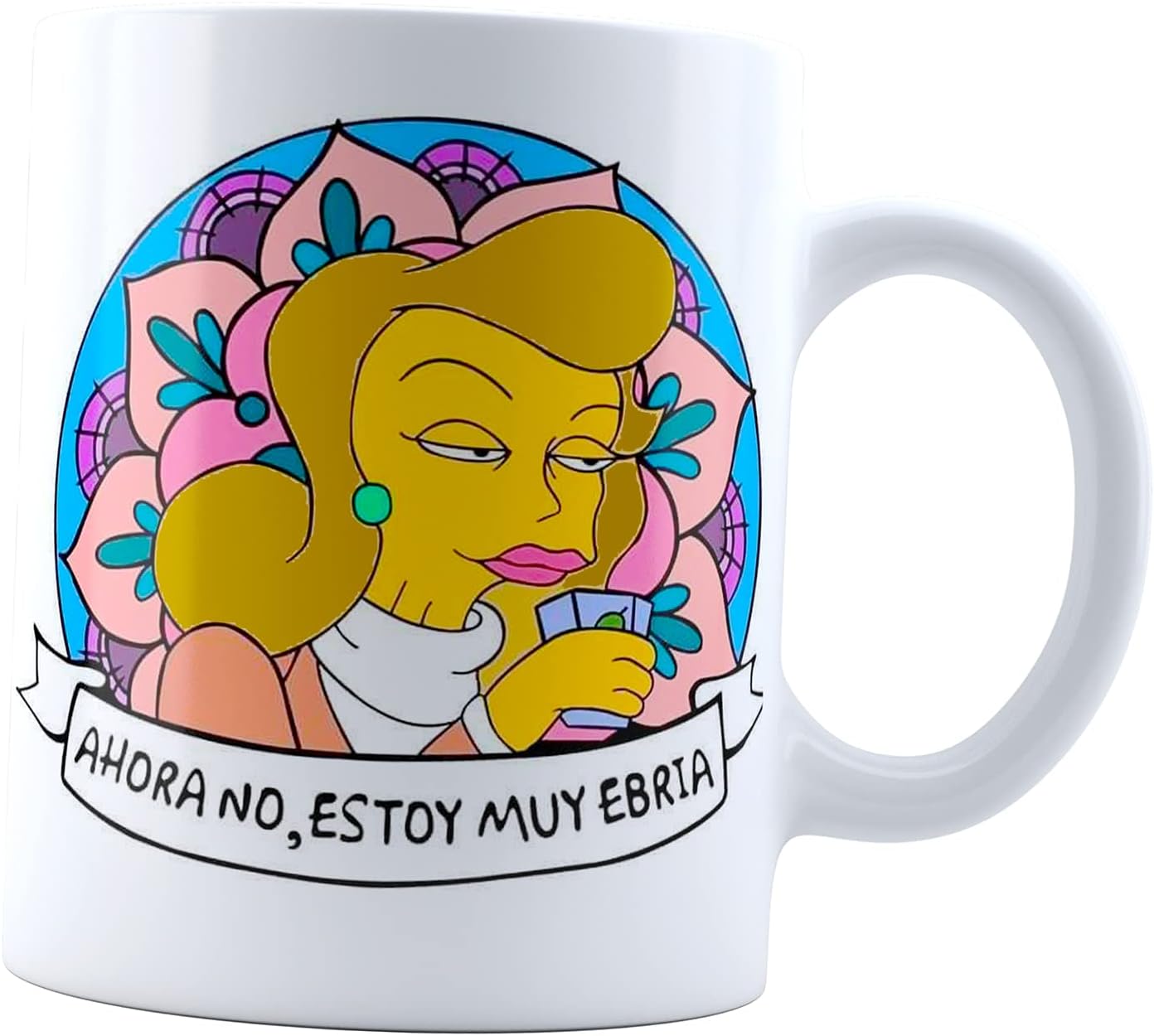 Taza Ahora no, estoy muy ebria | Stacy Lovell - Stacy Malibu | Frase Meme divertida | Cerámica Blanca 11 oz | Para Café o té