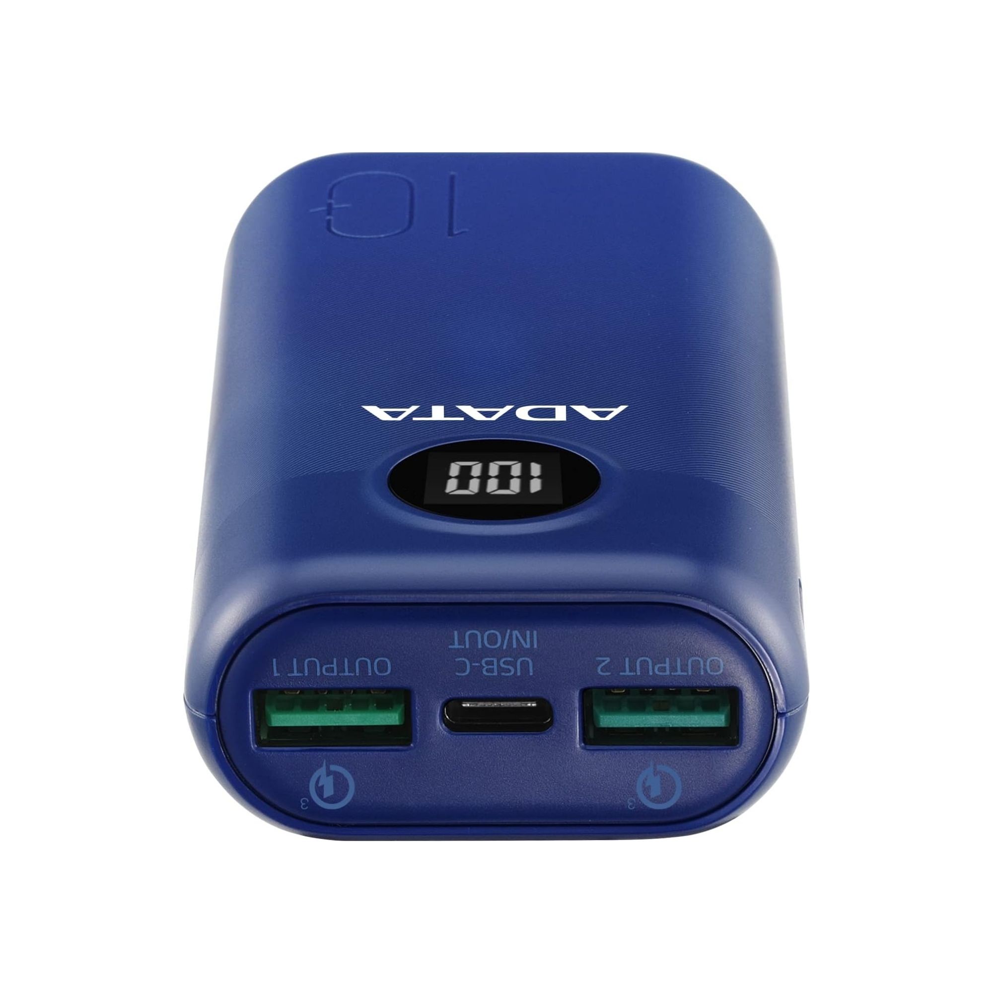 Batería Portátil Adata P10000QCD de 10,000 mAh, USB-A, USB-C, Azul