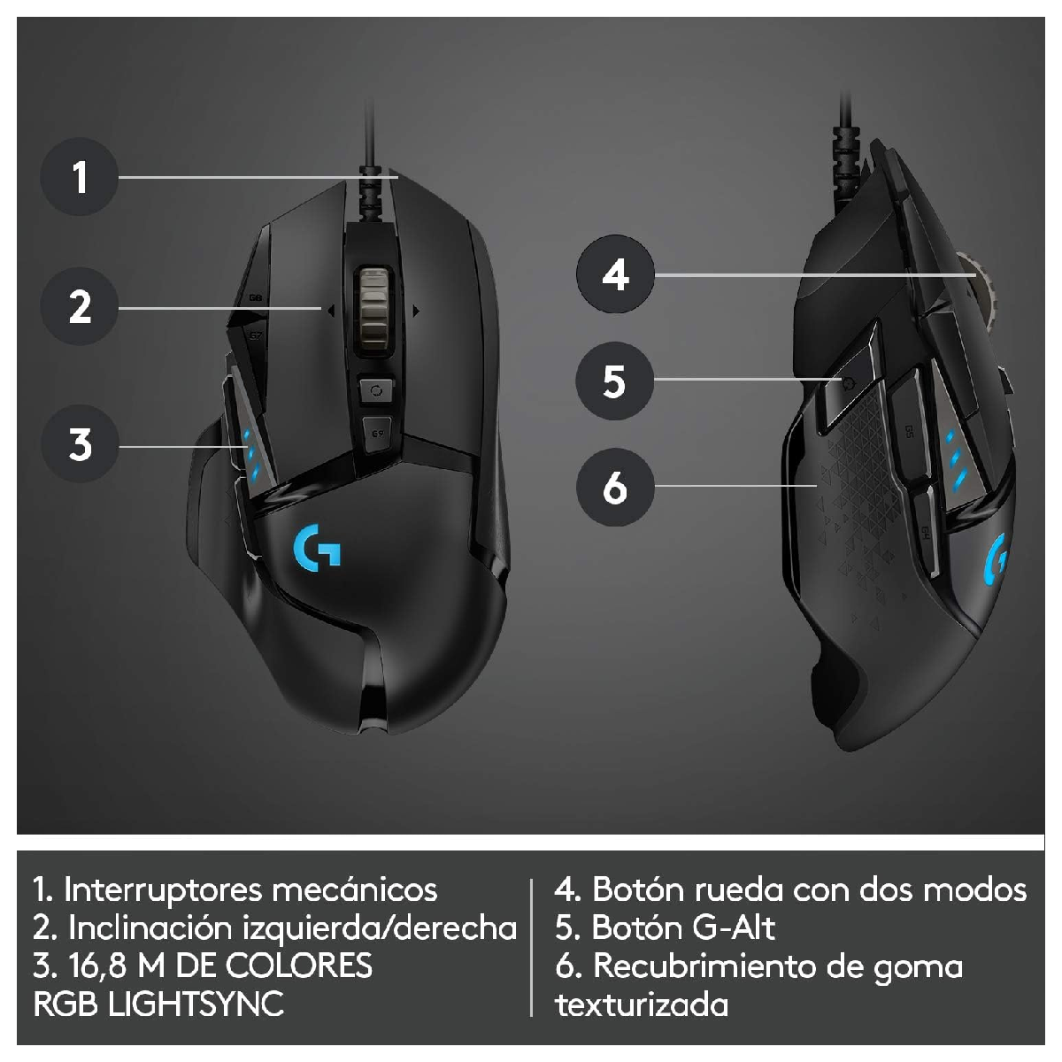 Mouse Gamer LOGITECH  G502 .