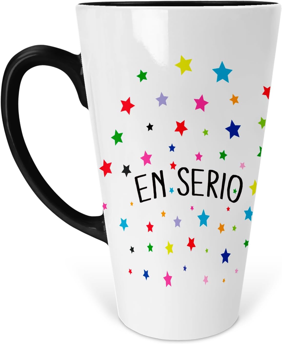  Taza Mágica Conica arcoiris | los odio a todos enserio | frase meme divertida | 500 ml |Térmica cambia de color | Para café o té