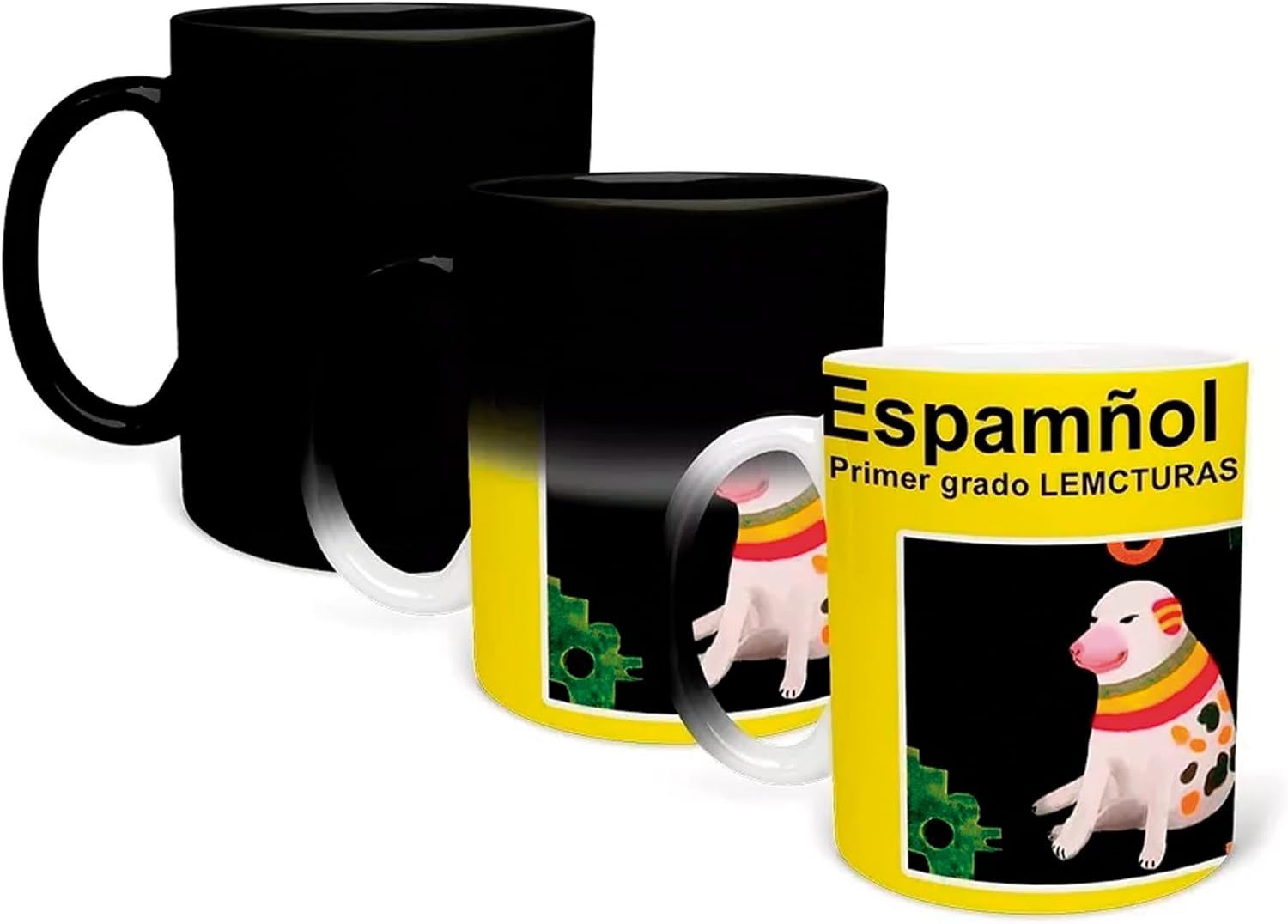  Taza Mágica Cheems Meme Espamñol | Primer Grado Lemcturas | Frase Meme divertida | Cambia de color 11 oz | Para Café o té