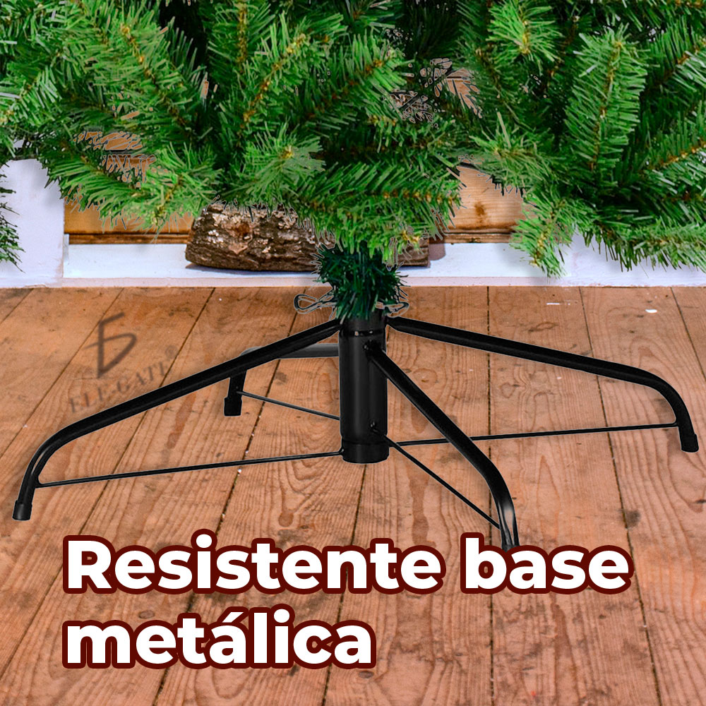 Árbol de Navidad Verde Artificial de 210cm con Ramas Flexibles y Follaje Abundante