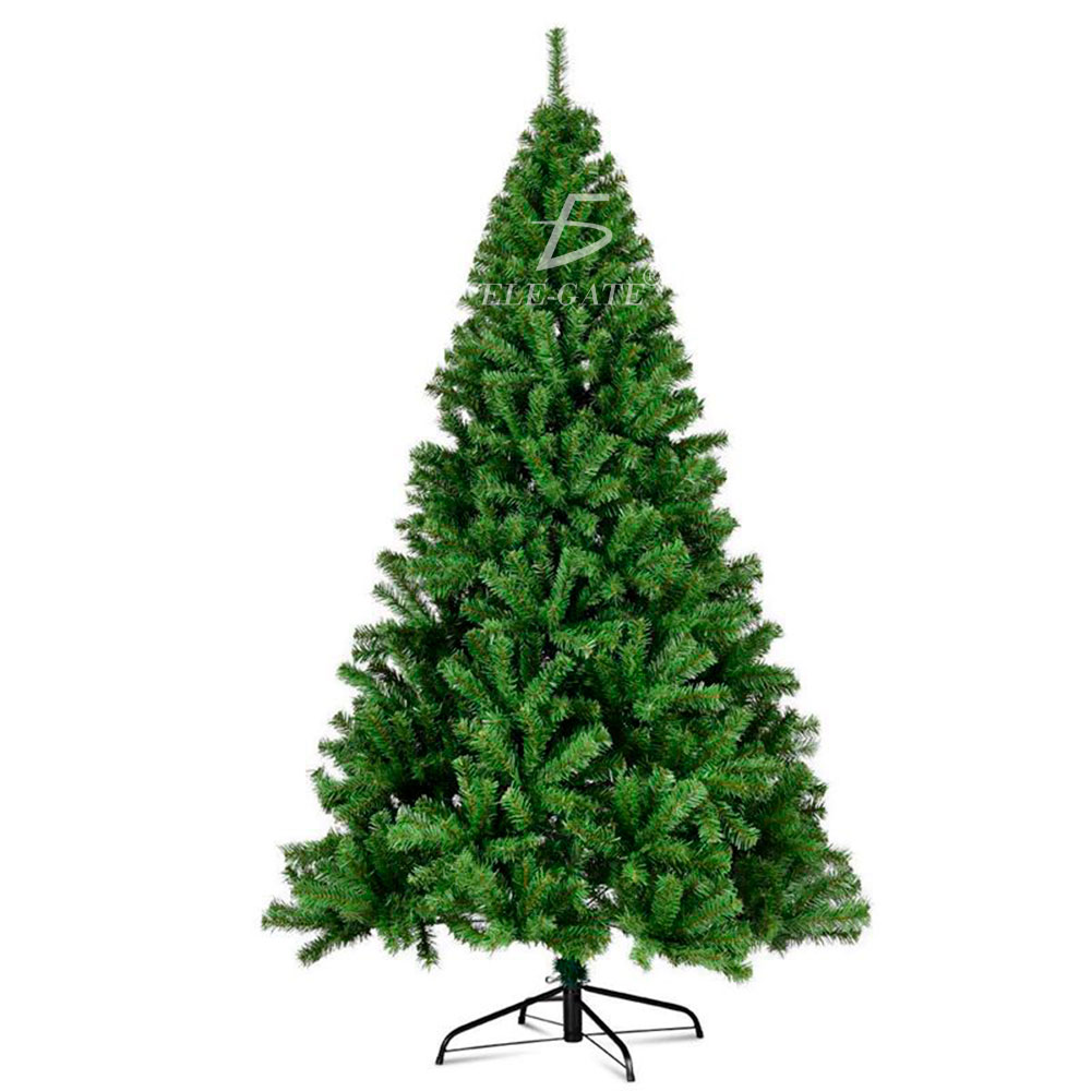 Árbol de Navidad Verde Artificial de 210cm con Ramas Flexibles y Follaje Abundante