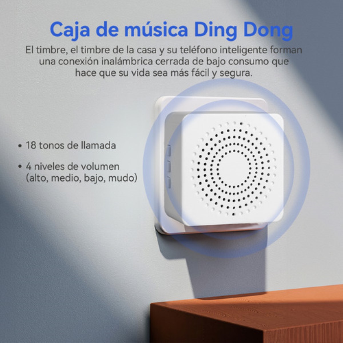 Timbre Inteligente Inalámbrico Con Cámara 1 Transmiso 1 Rec blanco