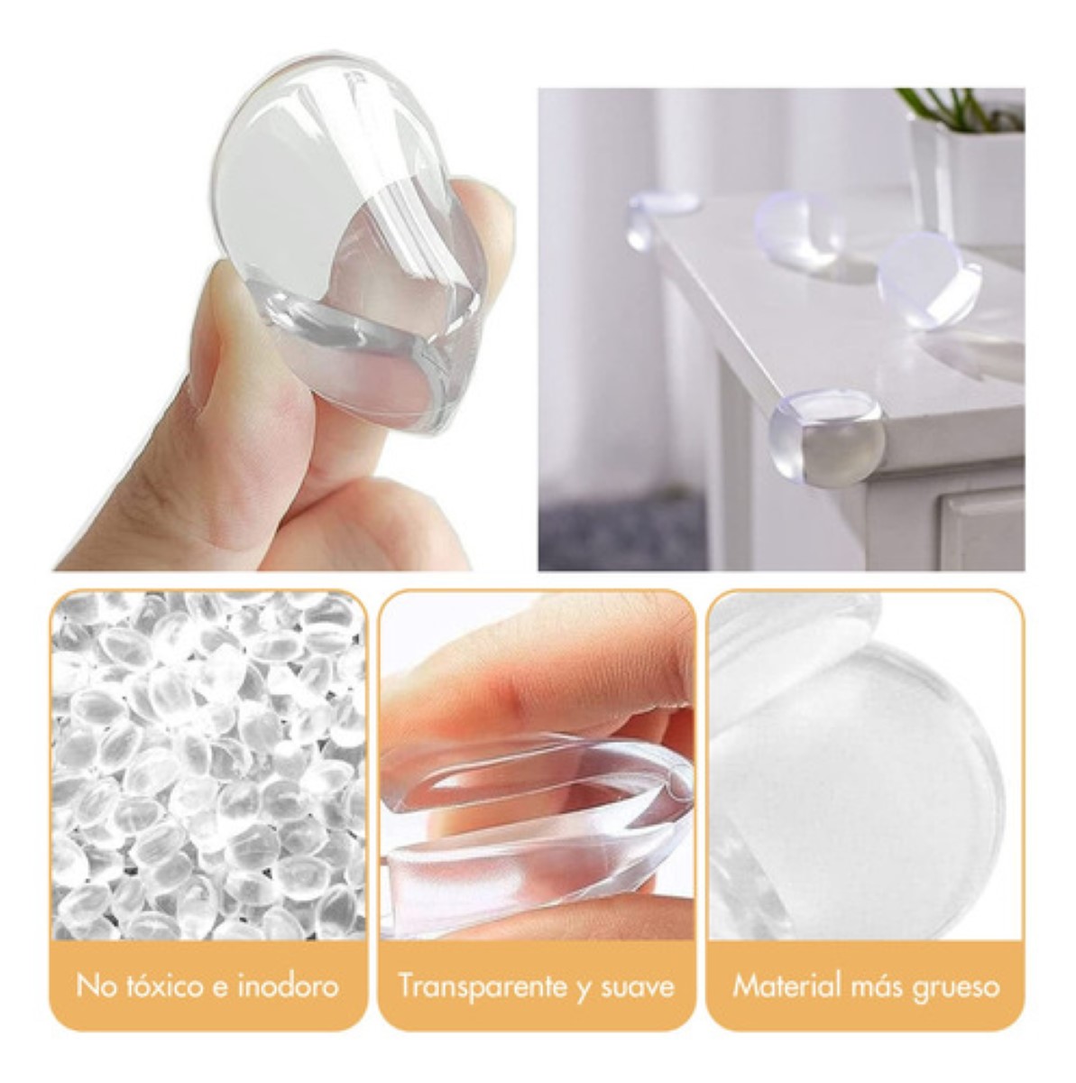 20 Piezas Muebles Para Bebes Protector De Esquinas De Mesas transparente