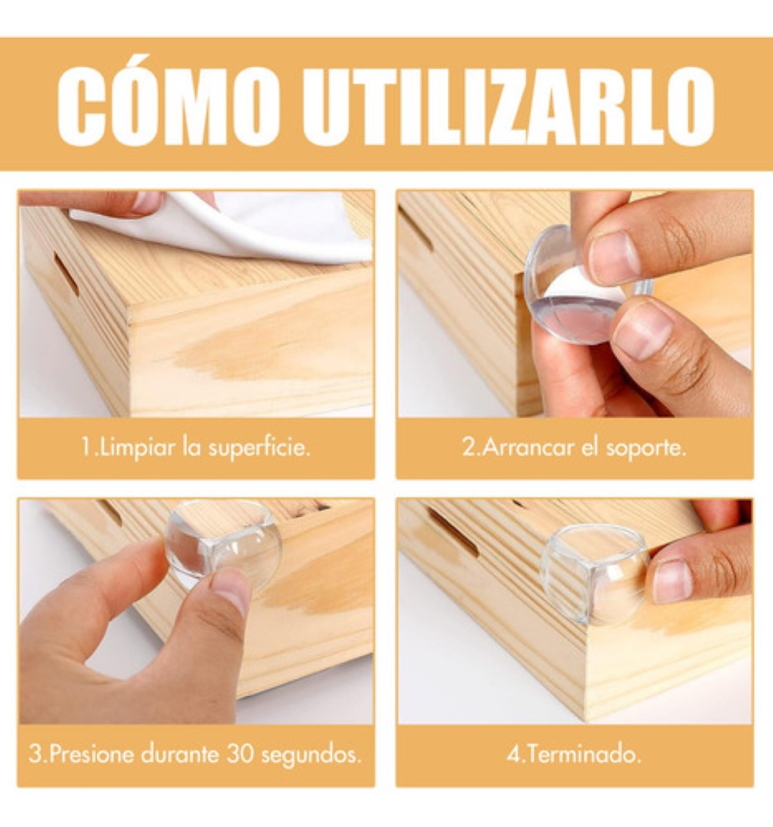 20 Piezas Muebles Para Bebes Protector De Esquinas De Mesas transparente
