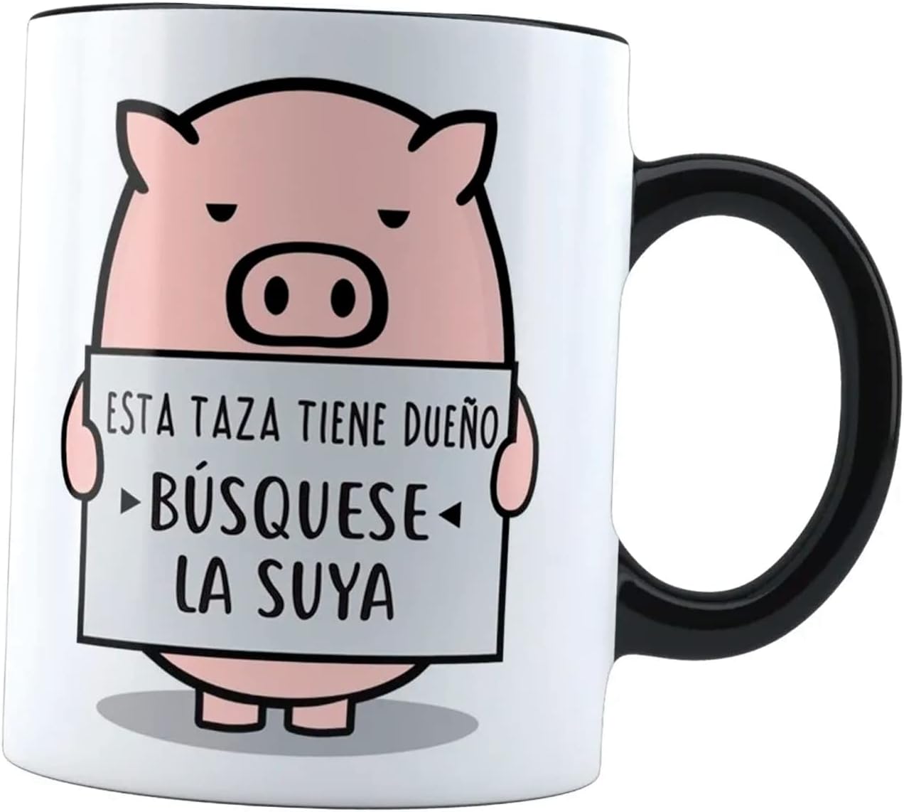 Taza Mágica Cerdito, Esta Taza Tiene Dueño | Frase Meme divertida | Cambia de color | Para Café o té