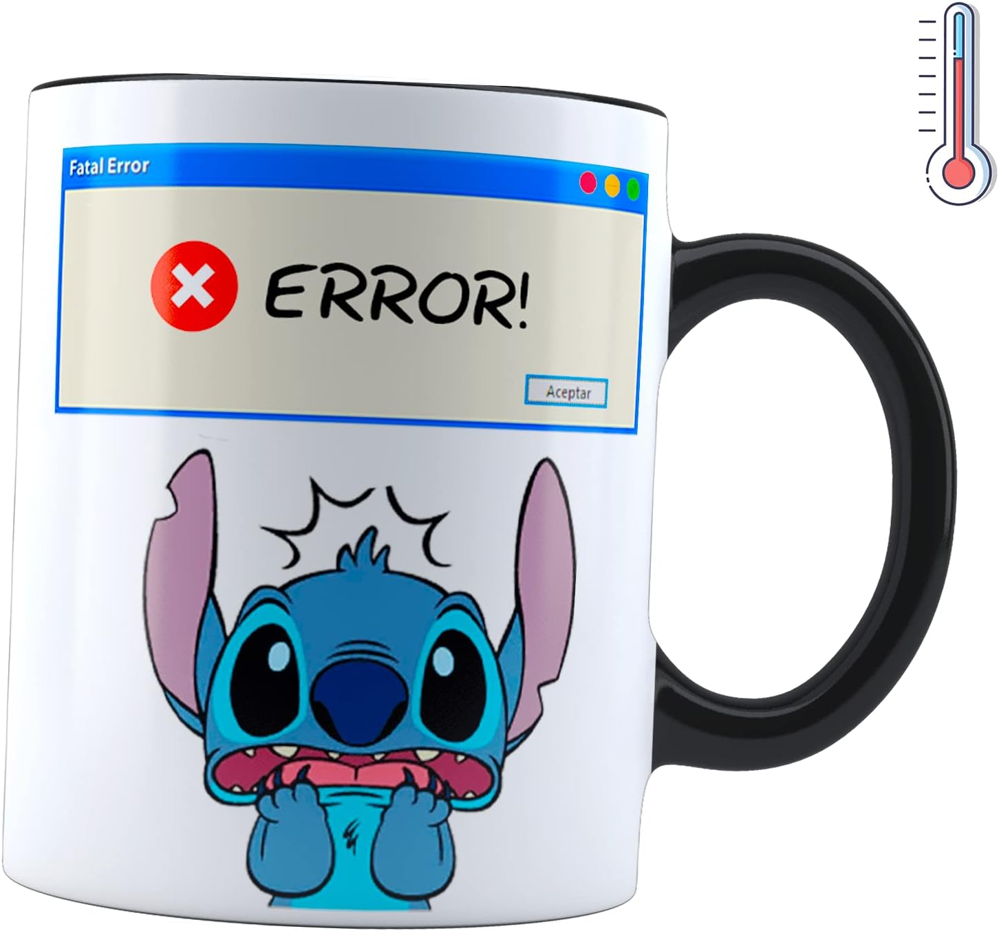 Taza Mágica Stitch cargando nivel de paciencia - error | Frase Meme ...