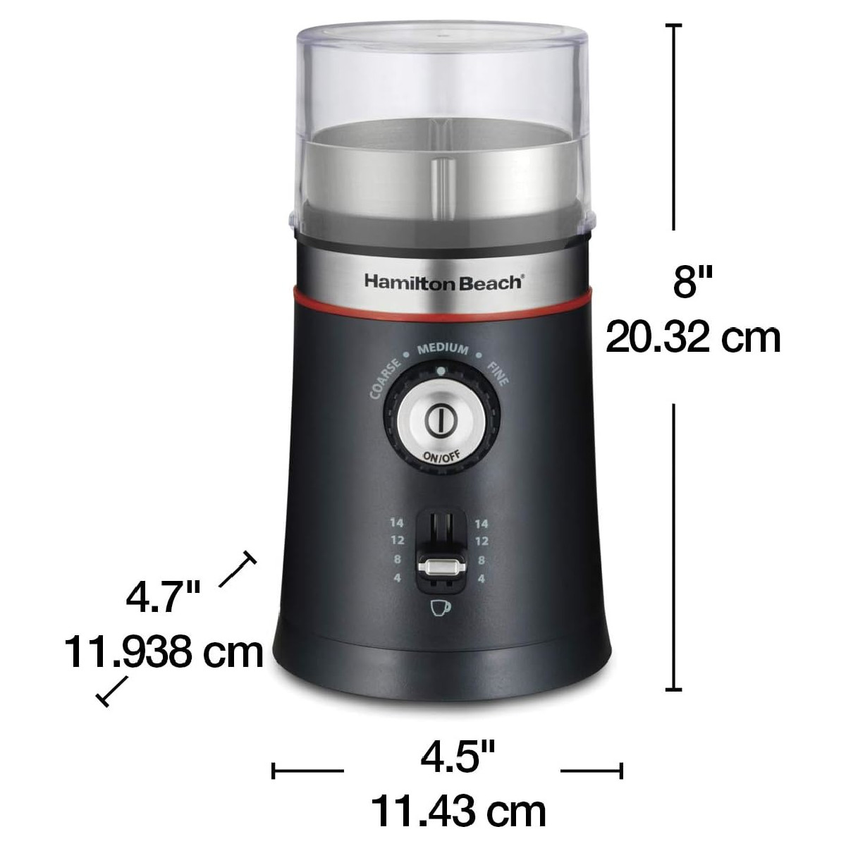 Molino de Café Hamilton Beach 14Tazas Acero Inoxidable 80393
