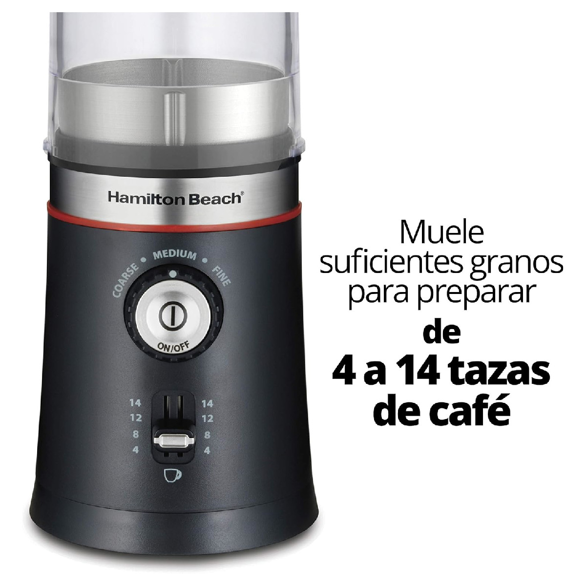Molino de Café Hamilton Beach 14Tazas Acero Inoxidable 80393