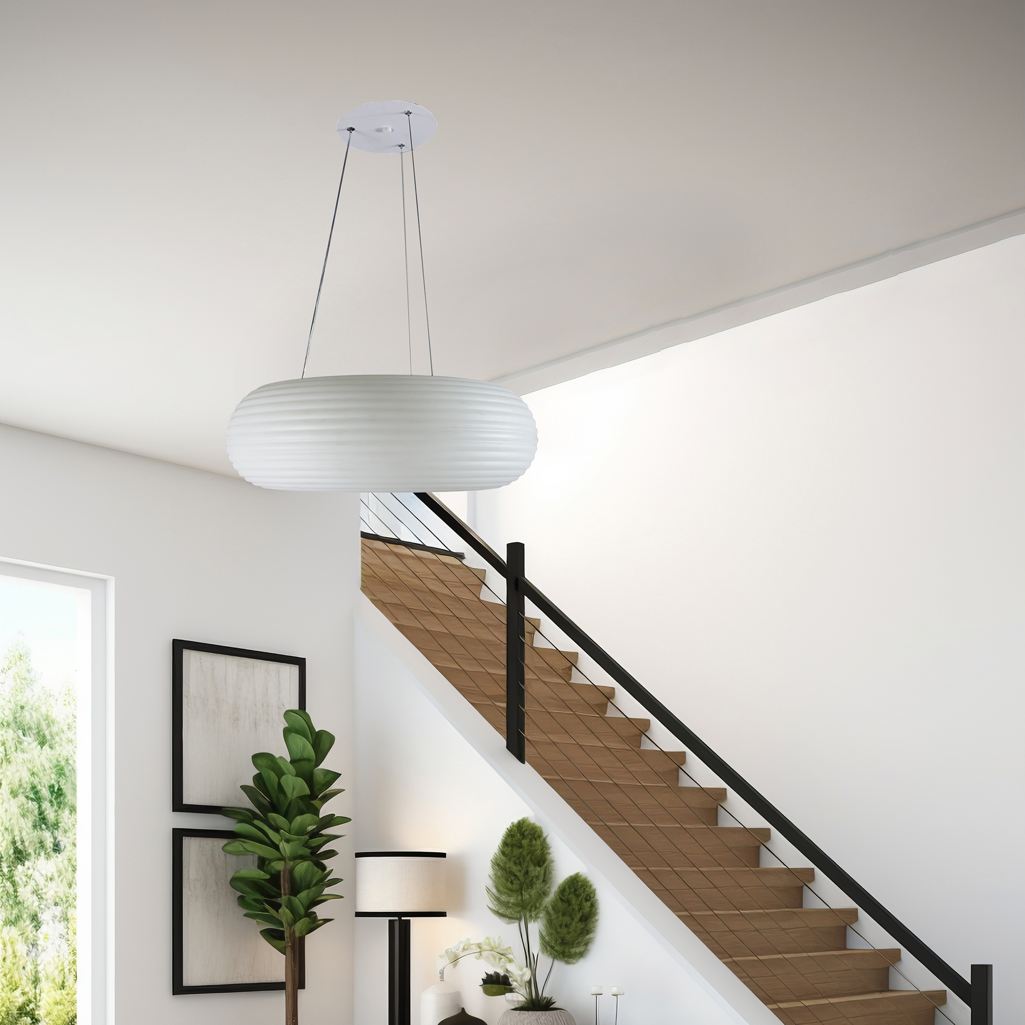 Lámpara De Techo Led 3 Niveles Brillo Cosmos Circular Blanco