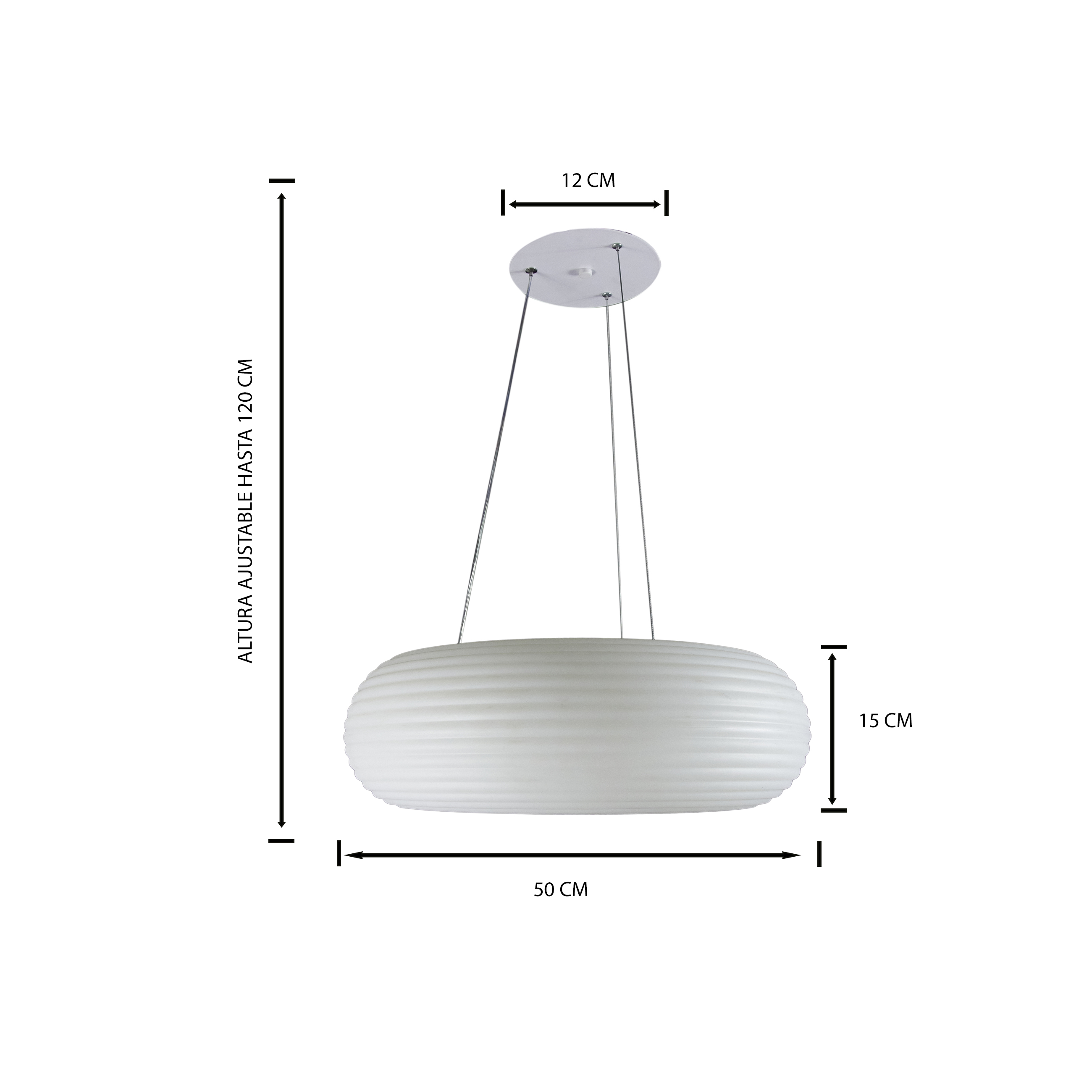 Lámpara De Techo Led 3 Niveles Brillo Cosmos Circular Blanco