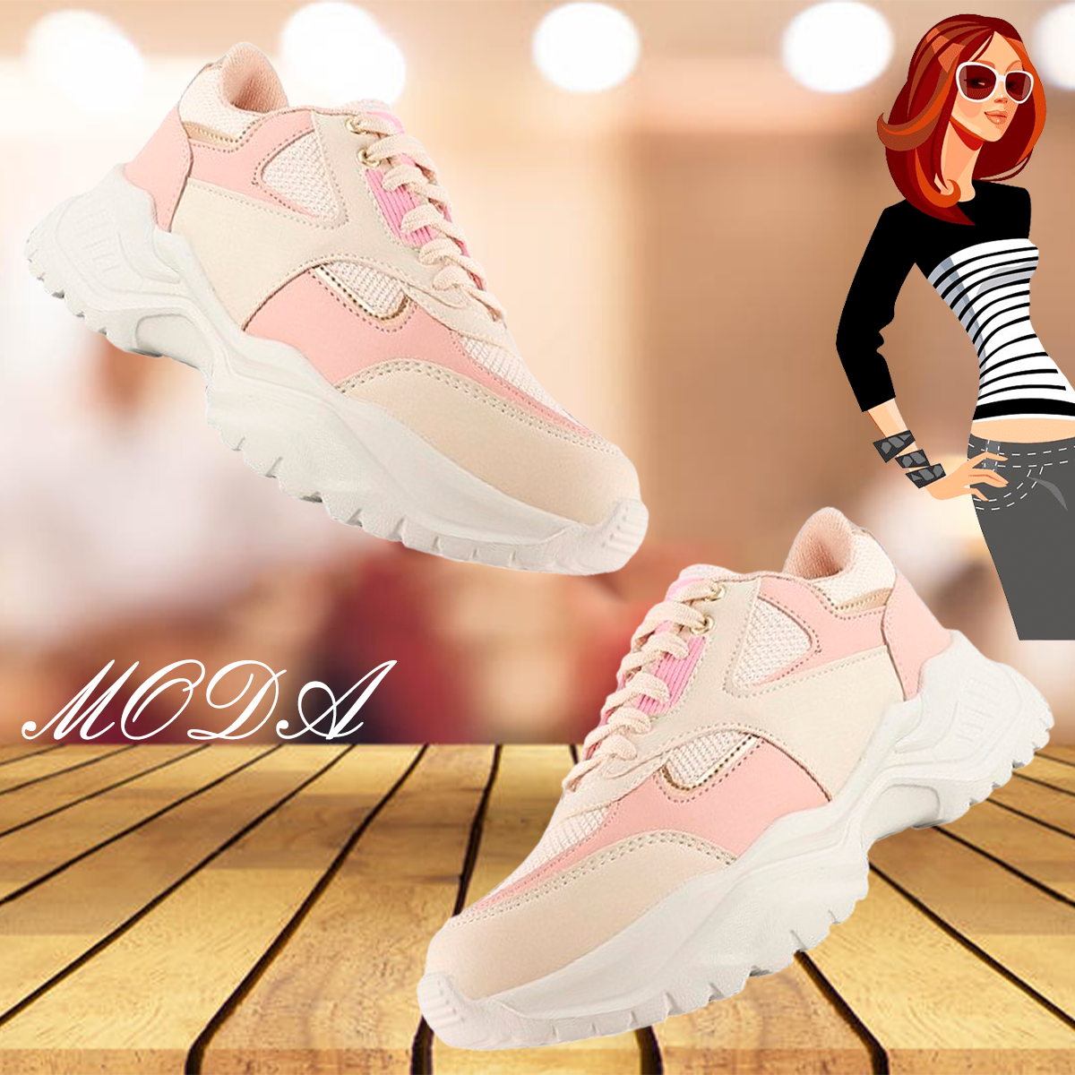 Tenis Mujer Deportivo Running Arco Ortopédico Cómodo 1710-BRO