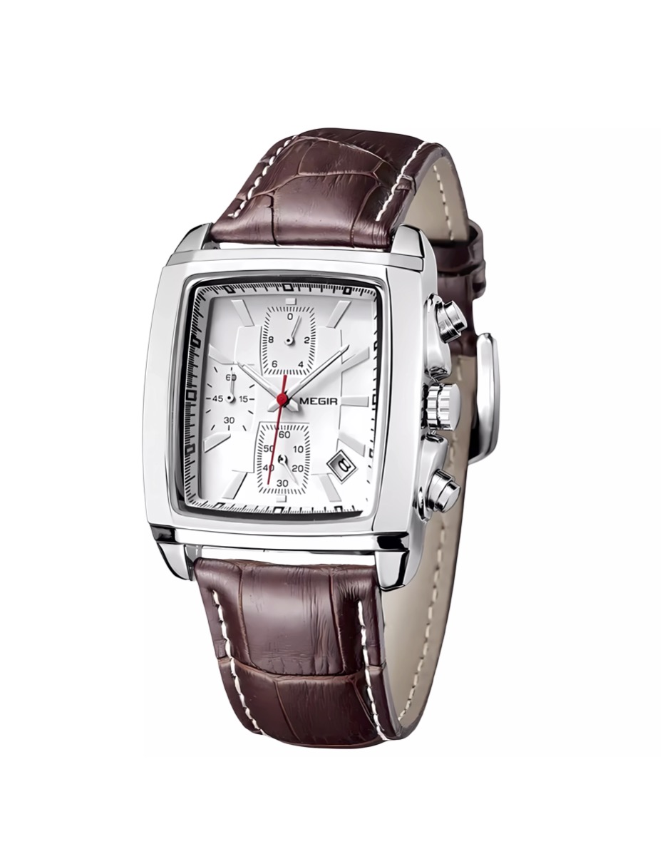 Reloj Megir para hombre Cuadrado Metalico