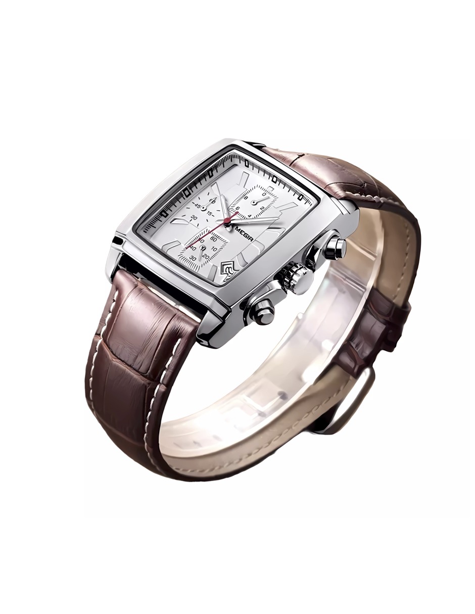 Reloj Megir para hombre Cuadrado Metalico