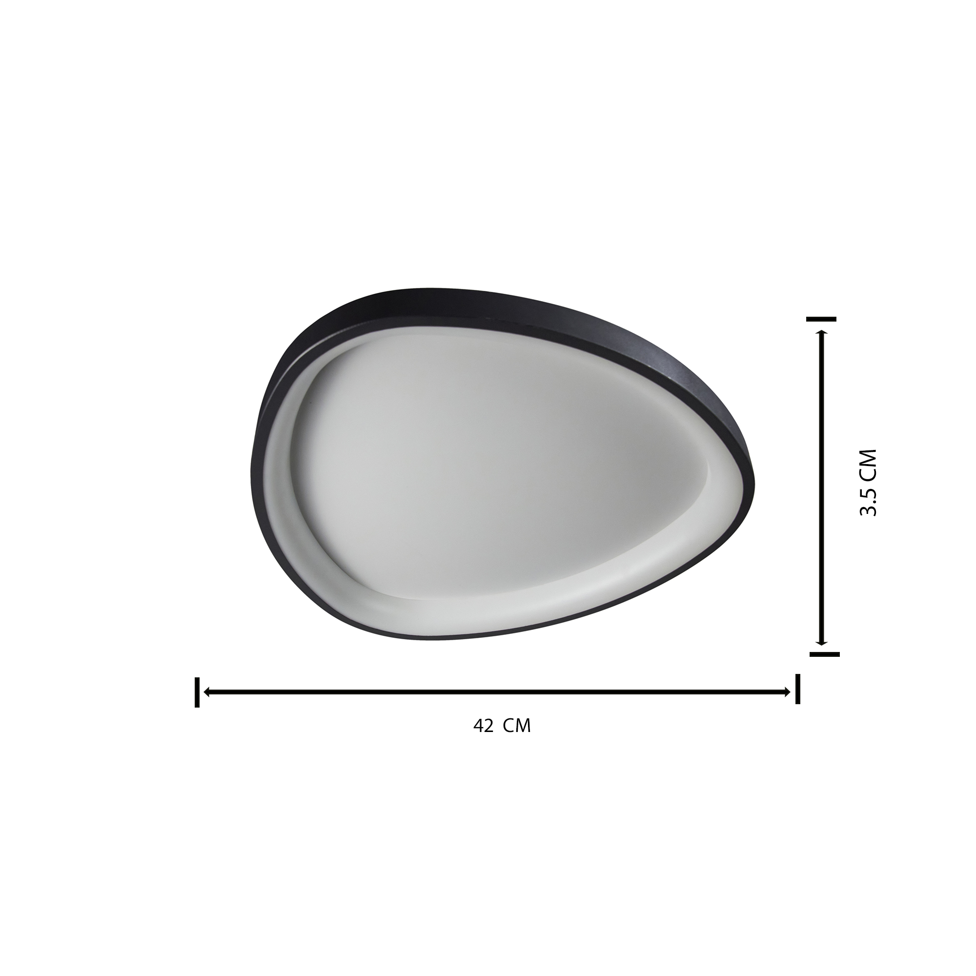 Plafón De Techo Led 3 Niveles De Brillo Cosmos Triangular