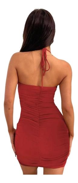 Vestido Rojo Sexy Elegante Talla Mediana Moda