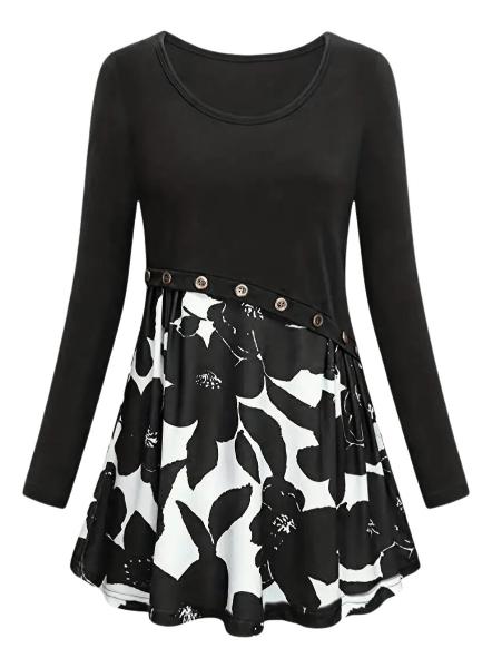 Vestido Fiesta Elegante Manga Larga Moda Talla Grande