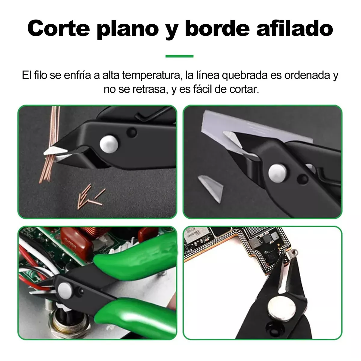 5 Pinzas De Micro Corte Electrónica Corte Exacto A Ras De Cable Nice-Power 170 5Pcs