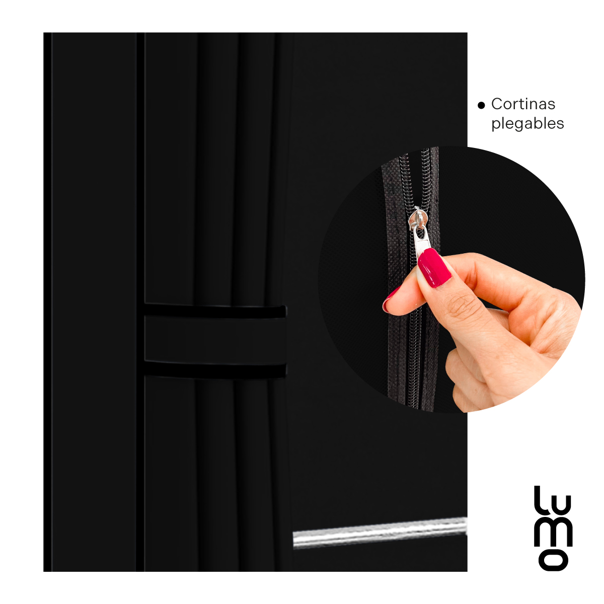 165cm Closet Grande Ropero armario reforzado Portatil Negro
