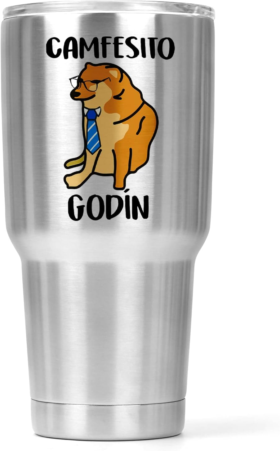 Termo Cheems Camfesito Godin | Capacidad 500 Ml | Frase Meme divertida