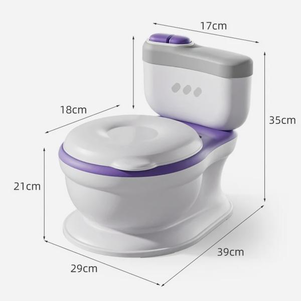 Baño Entrenador Infantil Aeiou Ysb-8919 Musical Para Niños morado