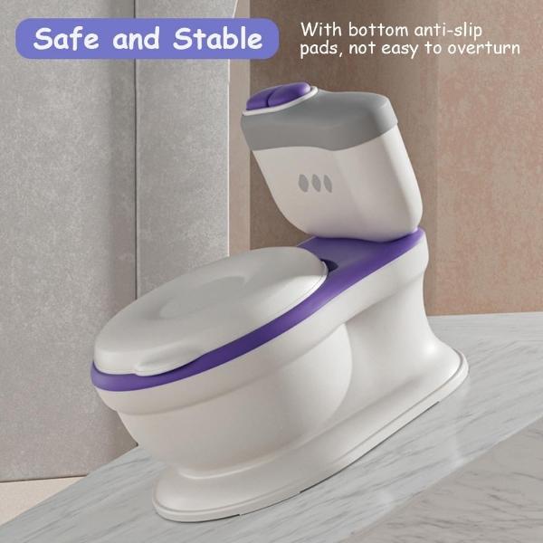 Baño Entrenador Infantil Aeiou Ysb-8919 Musical Para Niños morado