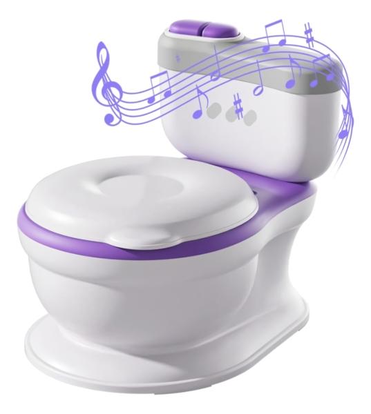 Baño Entrenador Infantil Aeiou Ysb-8919 Musical Para Niños morado
