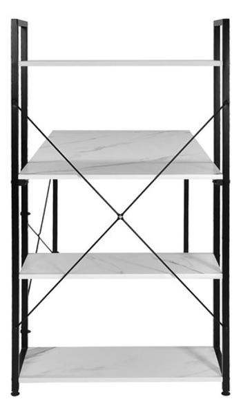 Set Escritorio Blanco Repisas + Silla Ergonómica Ejecutiva