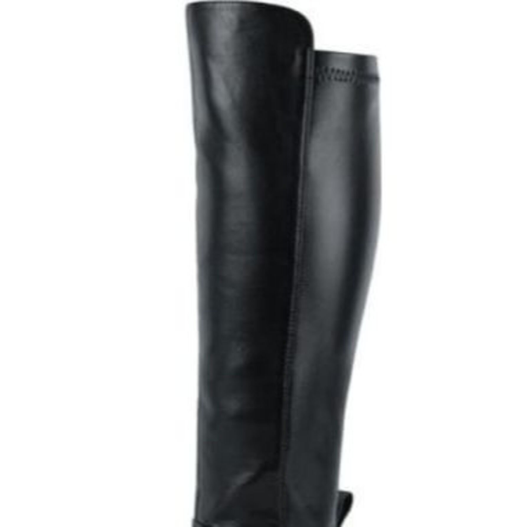 Bota para mujer, larga, con cerco con pedrería, acabado napa, tacón bajo, color negro, marca Belinda Peregrin 1103647