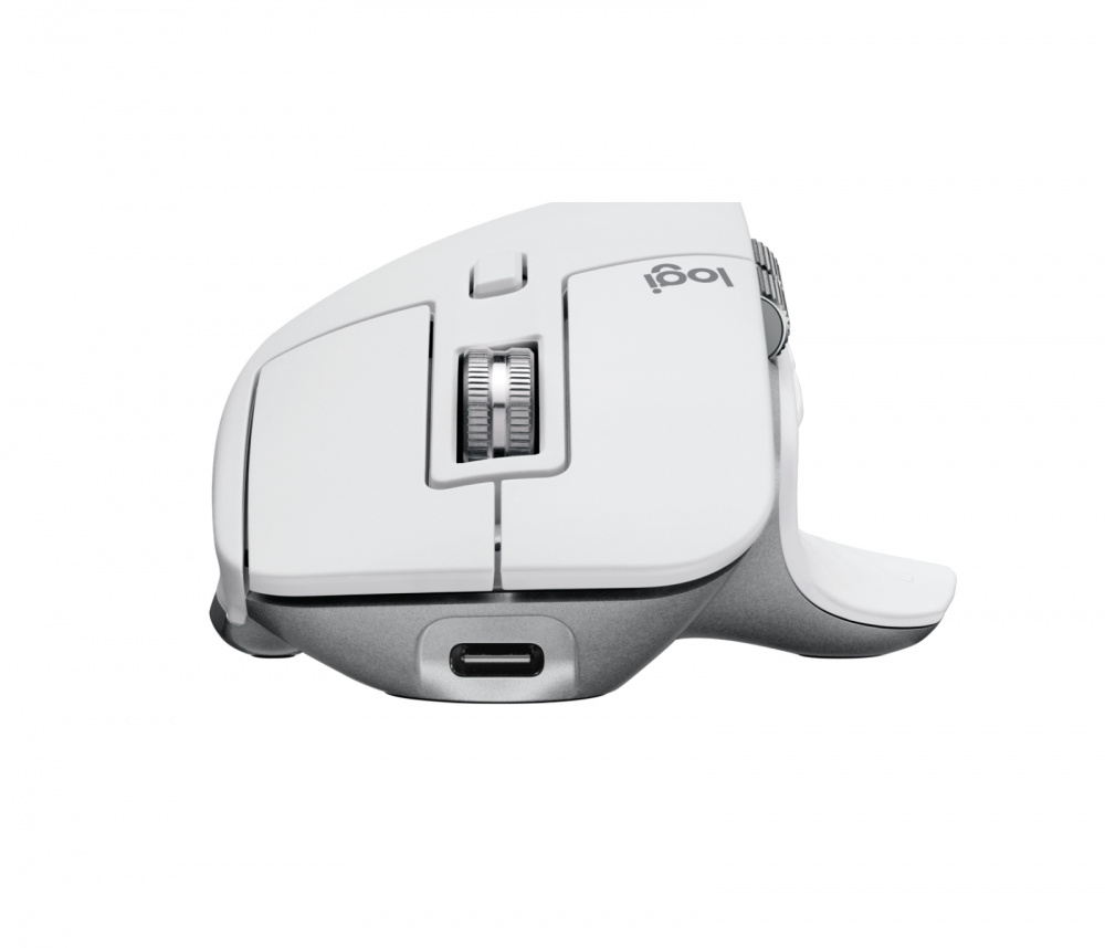 Mouse Ergonómico Logitech Óptico MX Master 3s, Inalámbrico, Bluetooth, 8000DPI, Gris Pálido