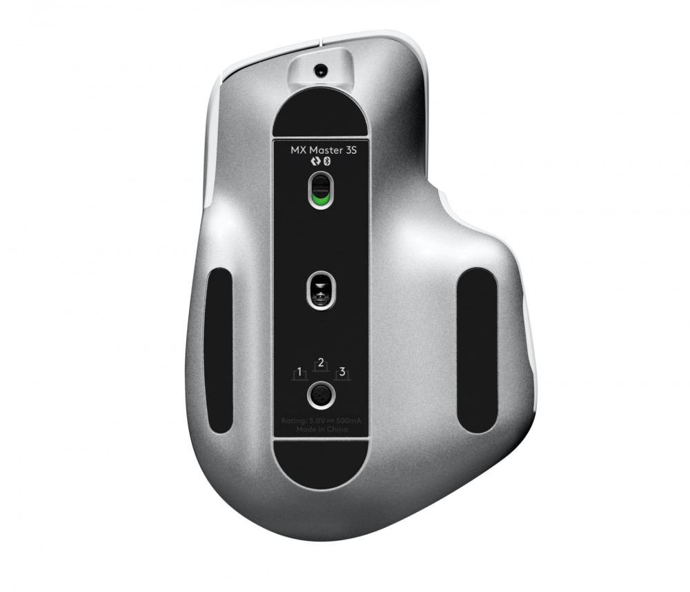 Mouse Ergonómico Logitech Óptico MX Master 3s, Inalámbrico, Bluetooth, 8000DPI, Gris Pálido