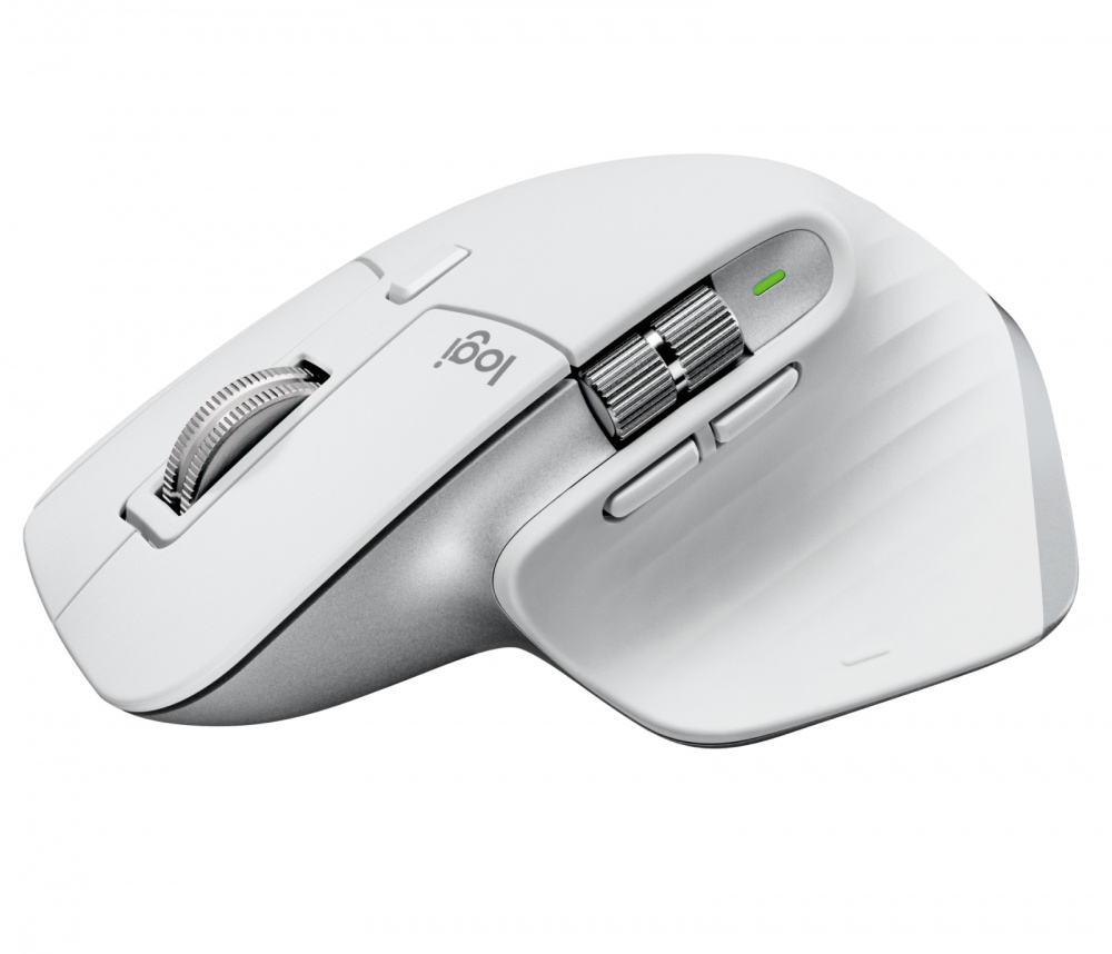 Mouse Ergonómico Logitech Óptico MX Master 3s, Inalámbrico, Bluetooth, 8000DPI, Gris Pálido