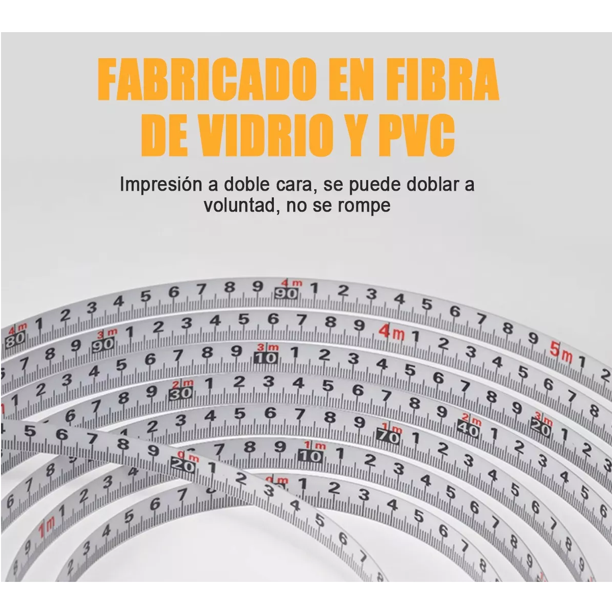 Cinta Métrica Larga De Fibra De Vidrio 100 Metros
