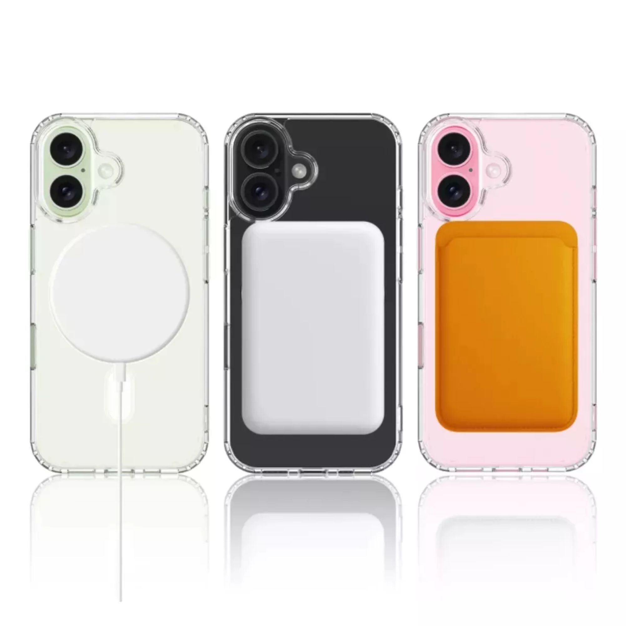 Funda Para iPhone Magsafe Uso Rudo + Cargador Inalámbrico  Iphone 13 pro max Transparente 