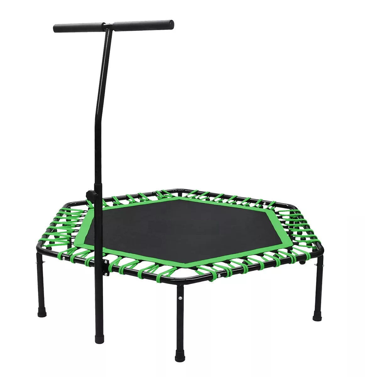 Trampolin Brincolin Hexagonal Barra Agarradera Fitness Blick Verde
