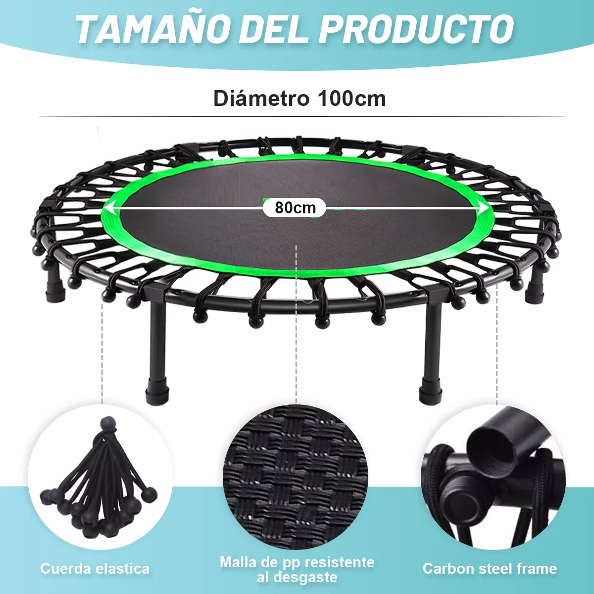 Trampolín Brincolín Ejercicio Aerobico Fitness Gimnasio100cm