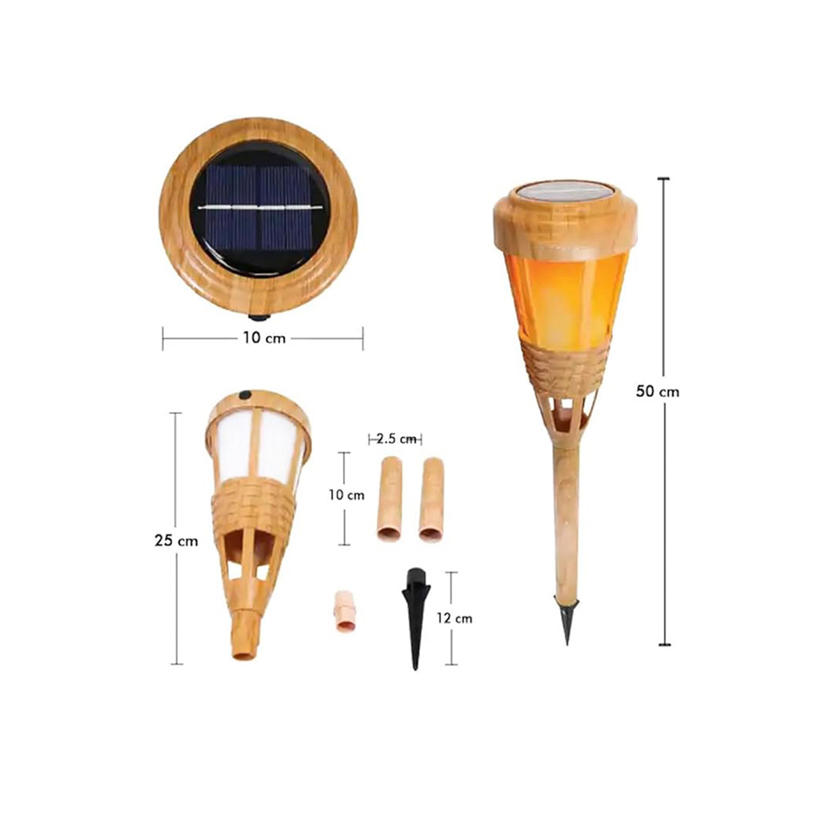Ilios Innova 2 Lámparas solares 40 leds tipo antorcha tiki